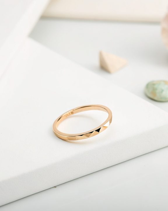 Aurora Facet Gold Ring