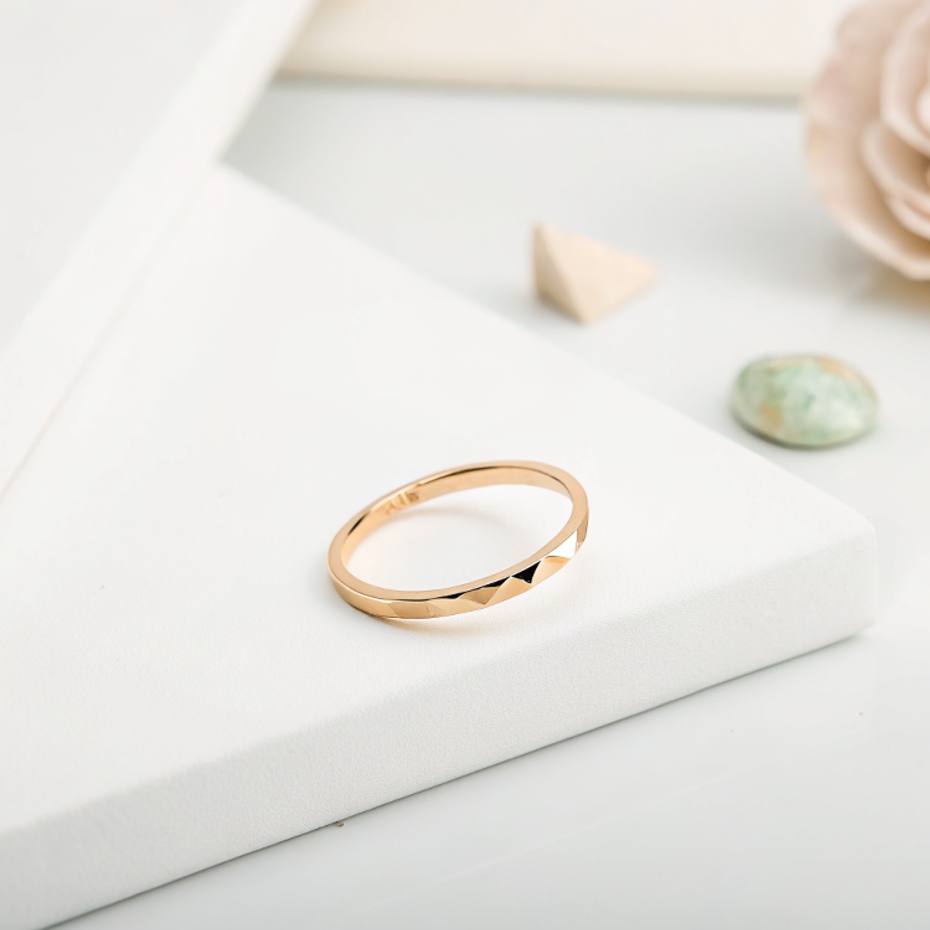 Aurora Facet Gold Ring